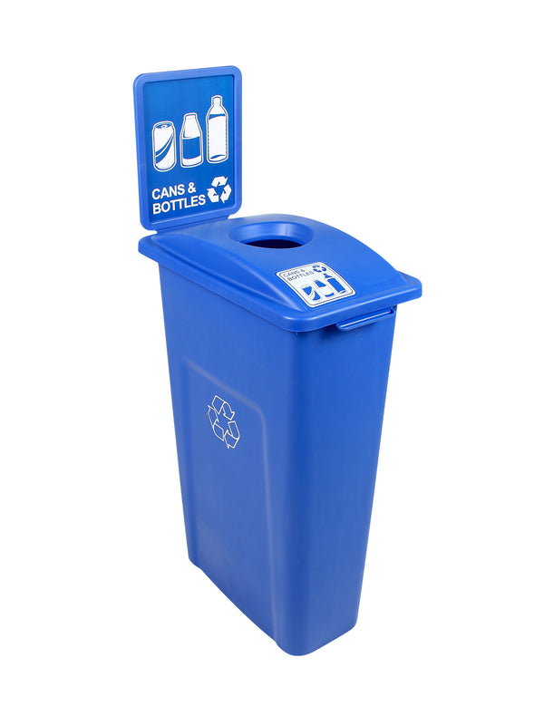WASTE WATCHER - Single - Cans & Bottles - Circle - Blue