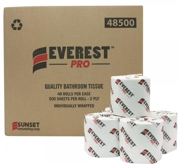Everest 100% Recycled 2 Ply Bathroom Tissue, 48x500 sheet