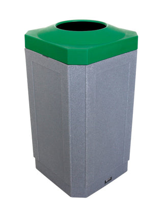 Octo Single 32G Trash Bin - Greystone-Green