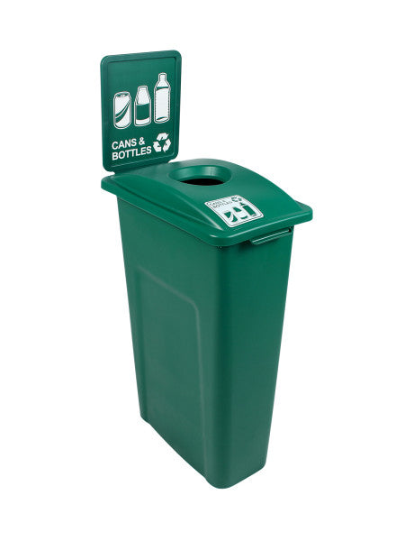 WASTE WATCHER - Single - Cans & Bottles - Circle - Green