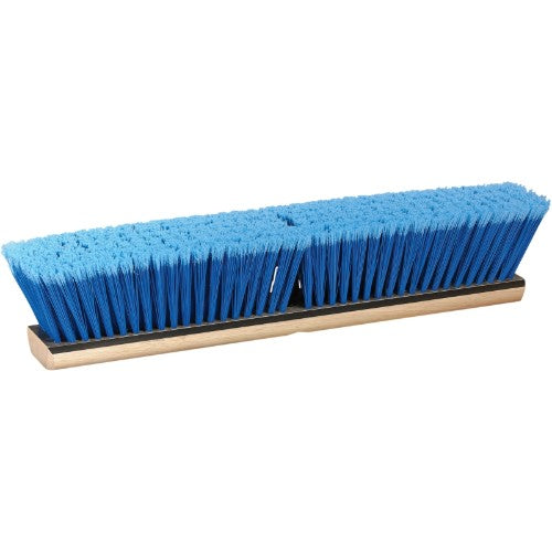 G7203 - Balai-brosse de 36 po en fibre à bout marqué bleu, bloc de bois