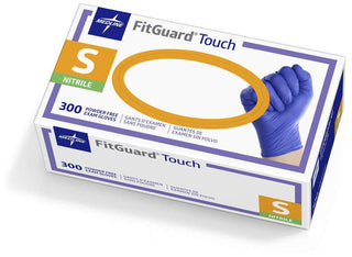 Medline FitGuard PF Blue Nitrile Gloves Small, 300/pkg