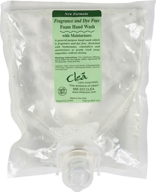 Clea Fragrance & Dye Free Moisturizing Foam Soap, 4x1125ml