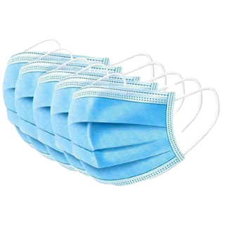 Individually Wrapped 3-Ply Face Masks (Non Medical) Blue 50/pkg