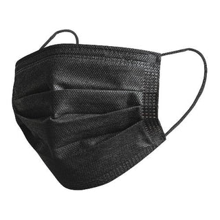 Black Disposable Ear Loop Face Masks (Non Medical), 50/pkg