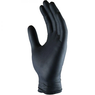 6mil Powder Free Black Nitrile Gloves Medium 10X100