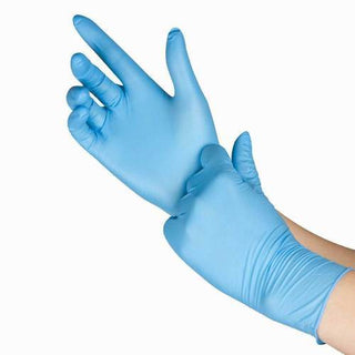 PF Blue Nitrile Gloves Med, 100/pkg