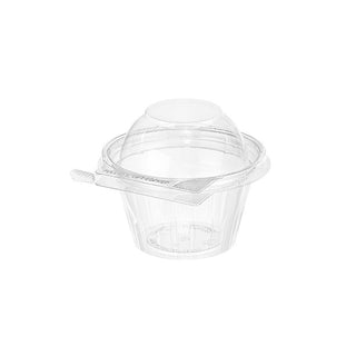 8oz Plastic Cup with Dome Lid Clear (Parfait) (272/cs)